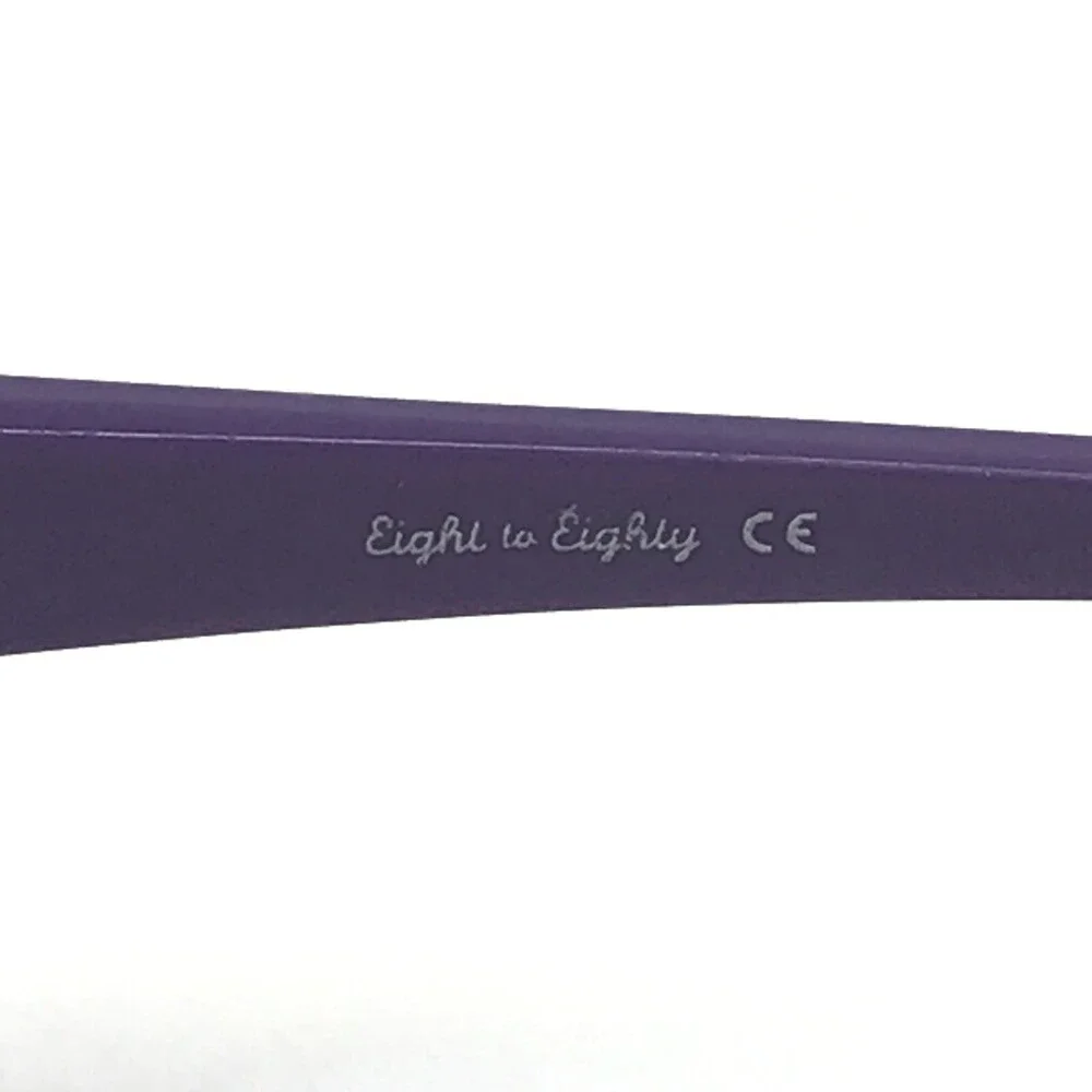 Eight to Eighty Eyeglasses Frames IRENE VIOLET Purple Silver Cat Eye 54-16-140